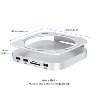 Docking station pentru Mac Mini M4/ M4 Pro, Motrix